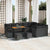Garden Sofa Set with Cushion 13 pcs Black 110 x 55 x 71 cm
