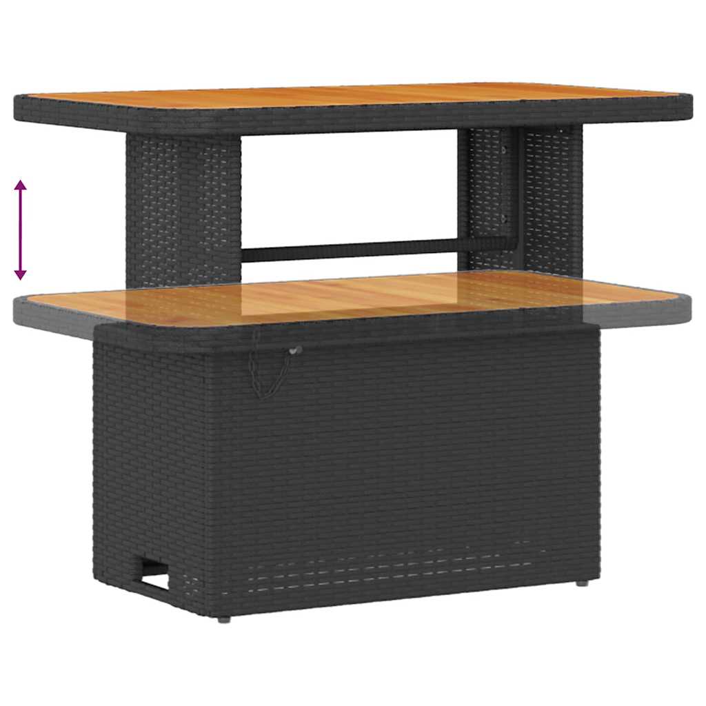 Garden Sofa Set with Cushion Manual 8 pcs Black 90 x 55 x 71 cm