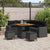 Garden Sofa Set with Cushion 8 pcs Black 80 x 80 x 71 cm