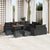 Garden Sofa Set with Cushion 14 pcs Black 110 x 55 x 71 cm