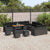 Garden Sofa Set with Cushion 14 pcs Black 110 x 55 x 71 cm