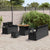 Garden Sofa Set with Cushion 8 pcs Black 80 x 80 x 71 cm