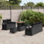 Garden Sofa Set with Cushion Manual 8 pcs Black 90 x 55 x 71 cm