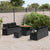 Garden Sofa Set with Cushion Manual 9 pcs Black 80 x 80 x 71 cm
