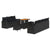 Garden Sofa Set with Cushion 10 pcs Black 90 x 55 x 71 cm