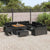 Garden Sofa Set with Storage 13 pcs Black Poly rattan