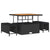 Garden Sofa Set with Storage 13 pcs Black Poly rattan