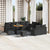 Garden Sofa Set with Storage 13 pcs Black Poly rattan