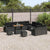 Garden Sofa Set with Storage 13 pcs Black Poly rattan