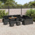 Garden Sofa Set with Storage 14 pcs Black Poly rattan