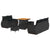 Garden Sofa Set with Cushion Manual 8 pcs Black 80 x 80 x 71 cm