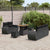 Garden Sofa Set with Cushion Manual 8 pcs Black 90 x 55 x 71 cm