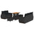 Garden Sofa Set with Cushion Manual 8 pcs Black 90 x 55 x 71 cm