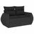 Garden Sofa Set with Cushion Manual 8 pcs Black 90 x 55 x 71 cm