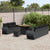 Garden Sofa Set with Cushion 10 pcs Black 80 x 80 x 71 cm