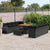 Garden Sofa Set with Storage 11 pcs Black Poly rattan