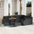 Garden Sofa Set with Cushion 12 pcs Black 90 x 55 x 71 cm