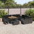 Garden Sofa Set with Cushion 13 pcs Black 100 x 100 x 71 cm