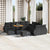 Garden Sofa Set with Cushion 13 pcs Black 80 x 80 x 71 cm