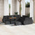 Garden Sofa Set with Cushion 13 pcs Black 90 x 55 x 71 cm