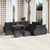 Garden Sofa Set with Cushion 14 pcs Black 110 x 55 x 71 cm