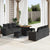 Garden Sofa Set with Cushion Manual 9 pcs Black 80 x 80 x 71 cm