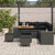 Garden Sofa Set with Cushion 8 pcs Black 100 x 100 x 71 cm