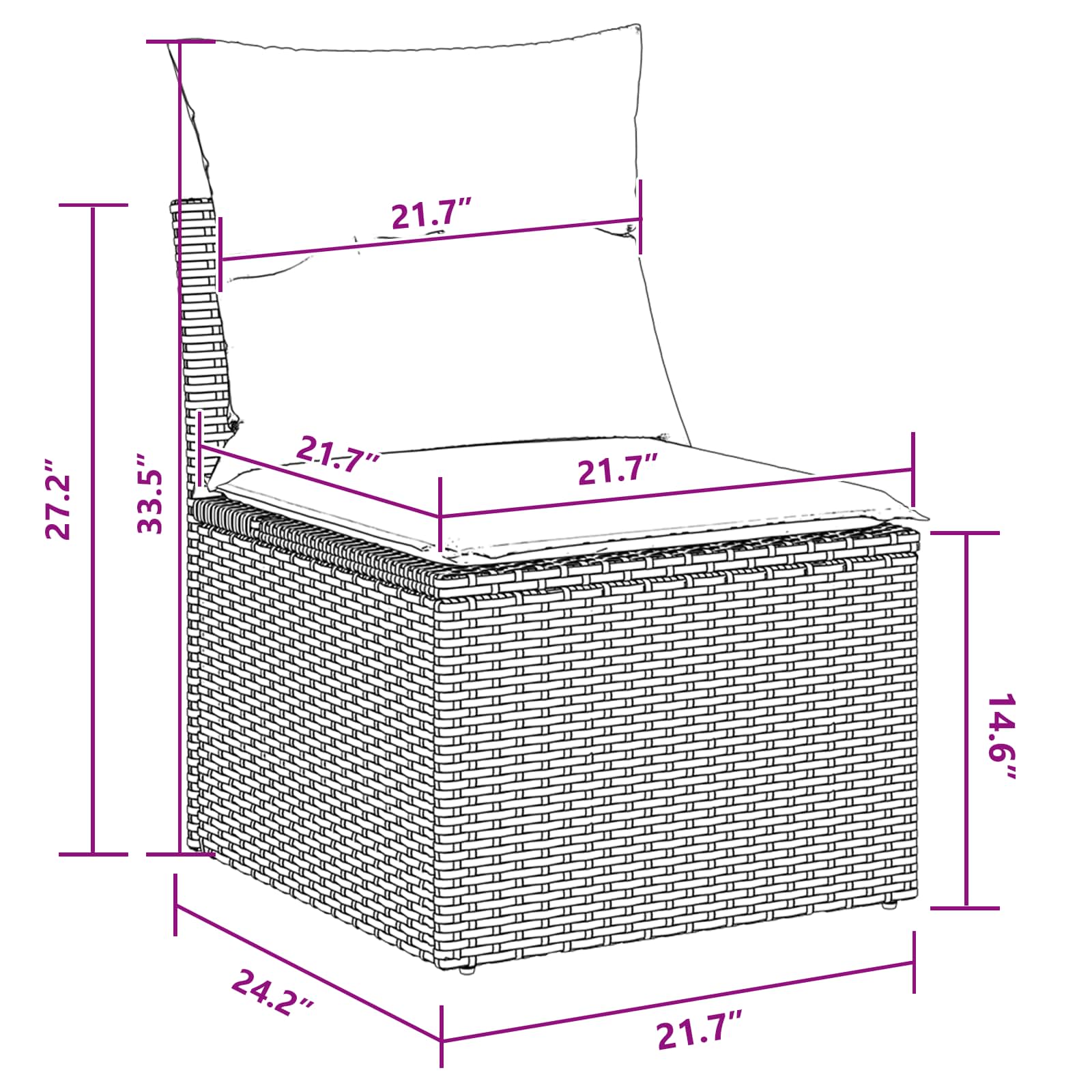 Garden Sofa Set with Cushion 8 pcs Black Poly Rattan