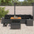 Garden Sofa Set with Cushion 9 pcs Black 100 x 100 x 71 cm