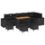 Garden Sofa Set with Cushion 10 pcs Black 110 x 55 x 71 cm