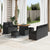Garden Sofa Set with Cushion 8 pcs Black 80 x 80 x 71 cm