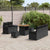 Garden Sofa Set with Cushion 8 pcs Black 80 x 80 x 71 cm