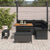 Garden Sofa Set with Cushion 8 pcs Black 100 x 100 x 71 cm