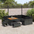 Garden Sofa Set with Cushion 12 pcs Black 100 x 100 x 71 cm