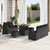 Garden Sofa Set with Cushion 8 pcs Black 80 x 80 x 71 cm