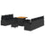 Garden Sofa Set with Cushion 10 pcs Black 80 x 80 x 71 cm