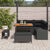 Garden Sofa Set with Cushion 8 pcs Black 100 x 100 x 71 cm