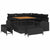 Garden Sofa Set with Cushion 8 pcs Black 100 x 100 x 71 cm