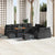 Garden Sofa Set with Cushion 13 pcs Black 90 x 55 x 71 cm