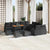Garden Sofa Set with Cushion 14 pcs Black 110 x 55 x 71 cm