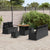 Garden Sofa Set with Cushion 8 pcs Black 80 x 80 x 71 cm