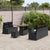 Garden Sofa Set with Cushion 8 pcs Black 90 x 55 x 71 cm