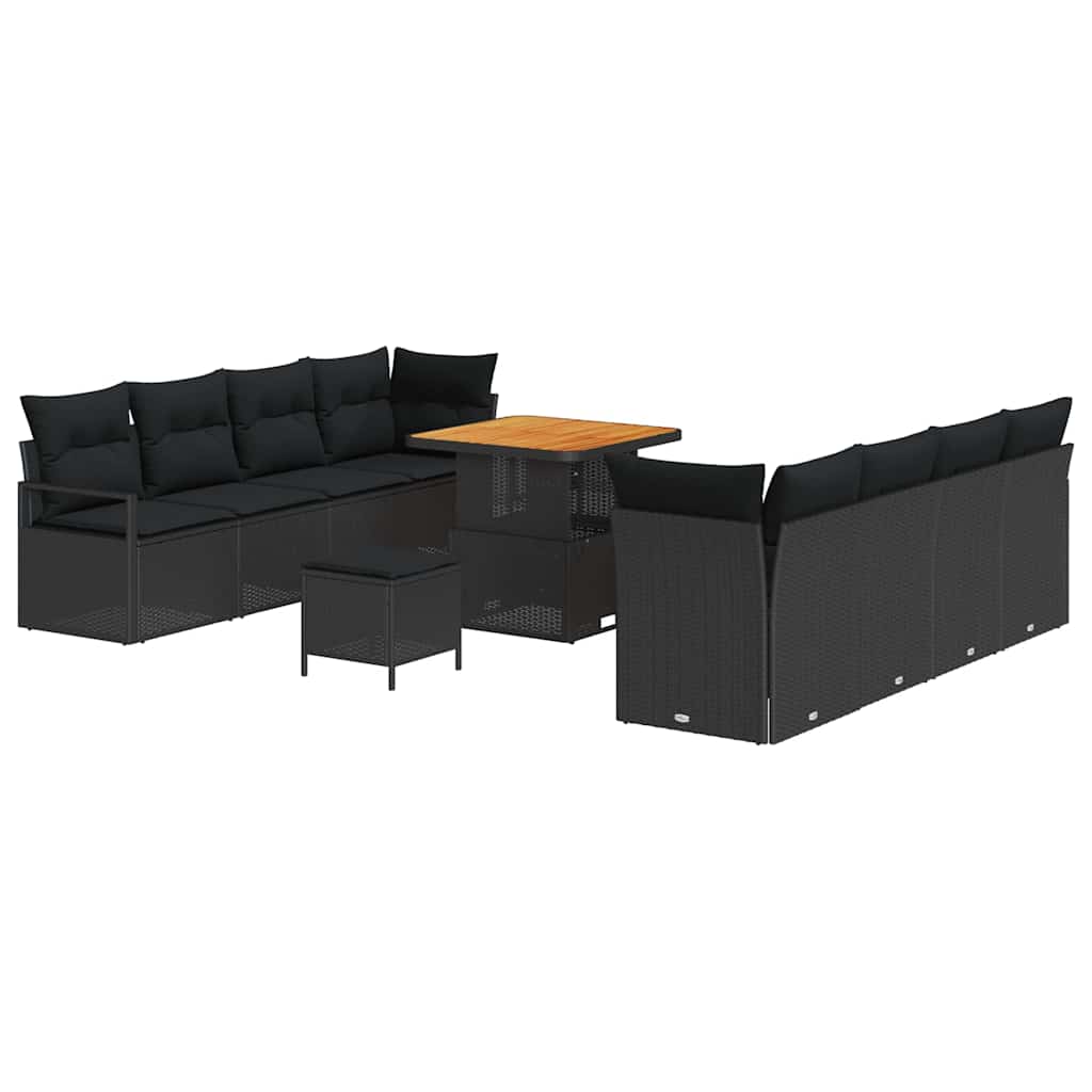 Garden Sofa Set with Cushion with Storage Black 80 x 80 x 71 cm