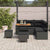 Garden Sofa Set with Cushion 8 pcs Black 80 x 80 x 71 cm