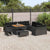 Garden Sofa Set with Cushion 13 pcs Black 100 x 100 x 71 cm
