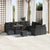 Garden Sofa Set with Cushion 13 pcs Black 90 x 55 x 71 cm