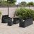 Garden Sofa Set with Cushion 8 pcs Black 90 x 55 x 71 cm
