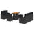 Garden Sofa Set with Cushion 8 pcs Black 90 x 55 x 71 cm