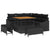 Garden Sofa Set with Cushion 8 pcs Black 100 x 100 x 71 cm