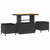 Garden Sofa Set with Cushion 8 pcs Black 90 x 55 x 71 cm